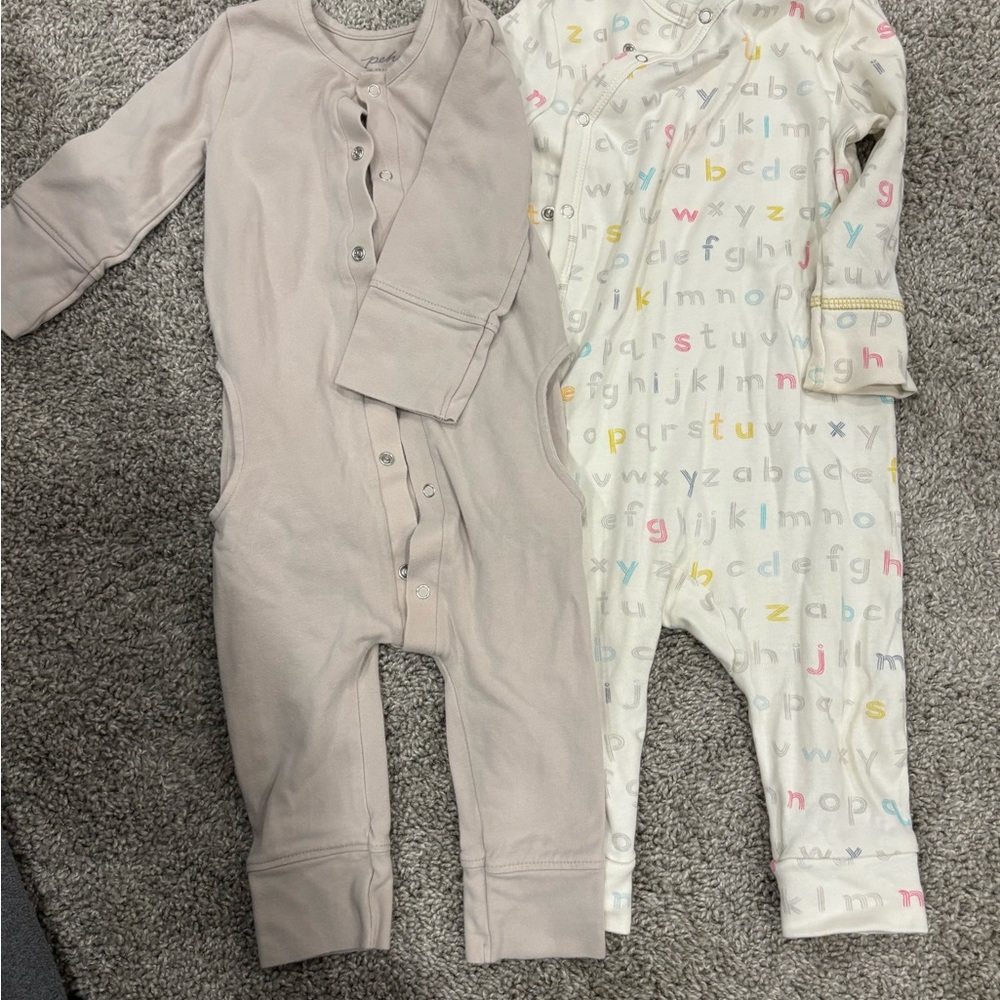 Pehr baby One Pieces Set - Neutral and Alphabet Print